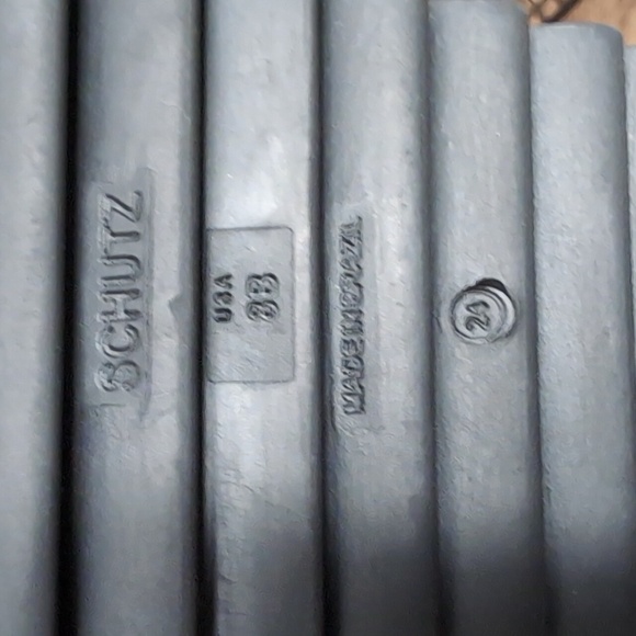 Schutz Ruth Embellished Leather Flatform Slingback Sandals Size 8.0 In White 1.5 - Picture 8 of 12